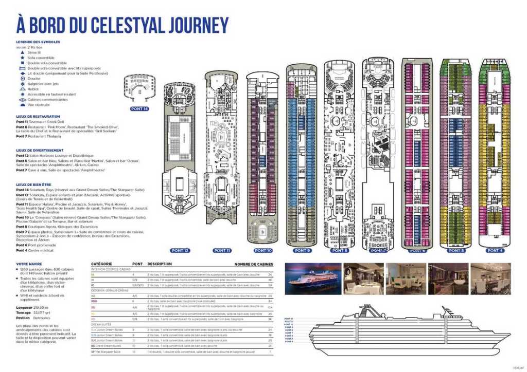 Plans des ponts - Celestyal Journey 2023 - FR